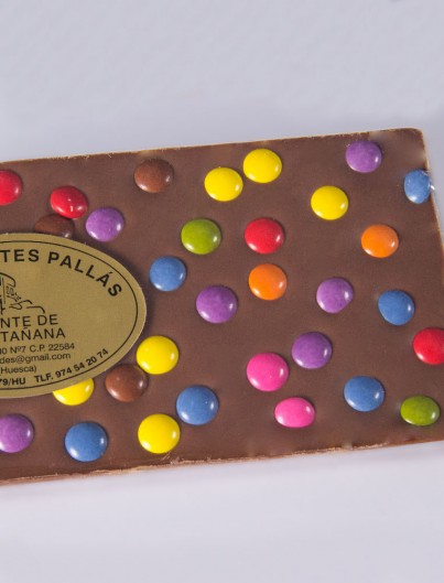 Tableta de Chocolate Leche de Colores de Chocolates Pallás