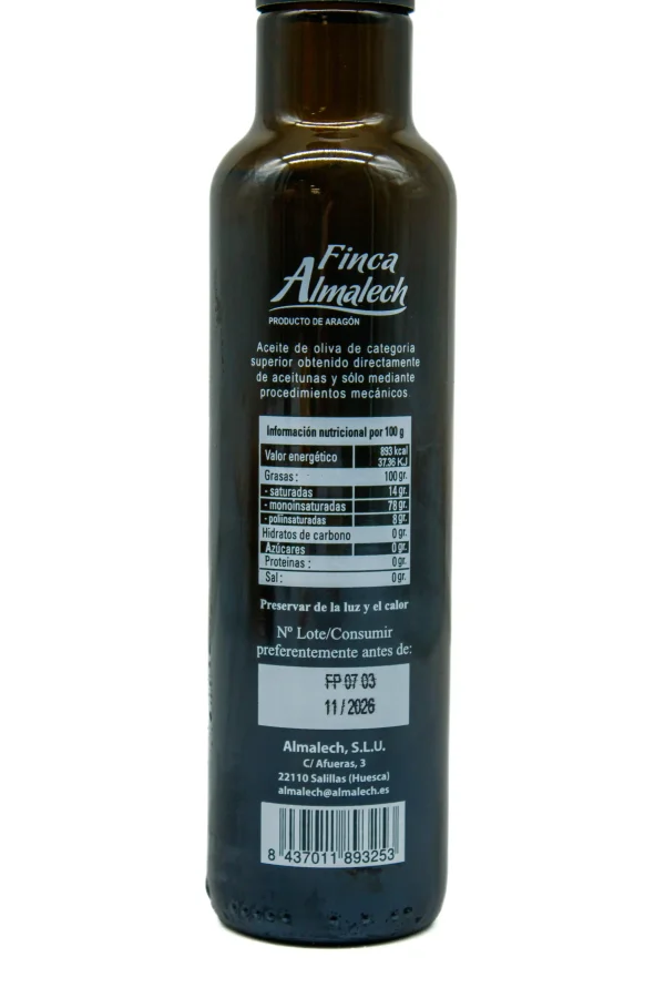 Almalech Aceite de Oliva Virgen Extra 250ml - Imagen 2