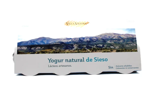 Yogur Natural de Sieso Villa Villera 8 x 125 gr