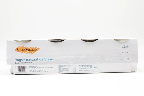 Yogur Natural de Sieso Villa Villera 8 x 125 gr - Imagen 2