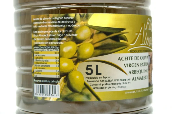 Almalech Aceite de Oliva Virgen Extra 5 litros - Imagen 2