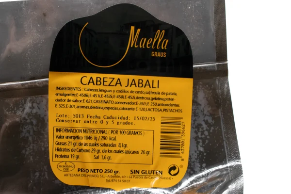 CABEZA DE JABALÍ 250g CASA MAELLA - Imagen 2